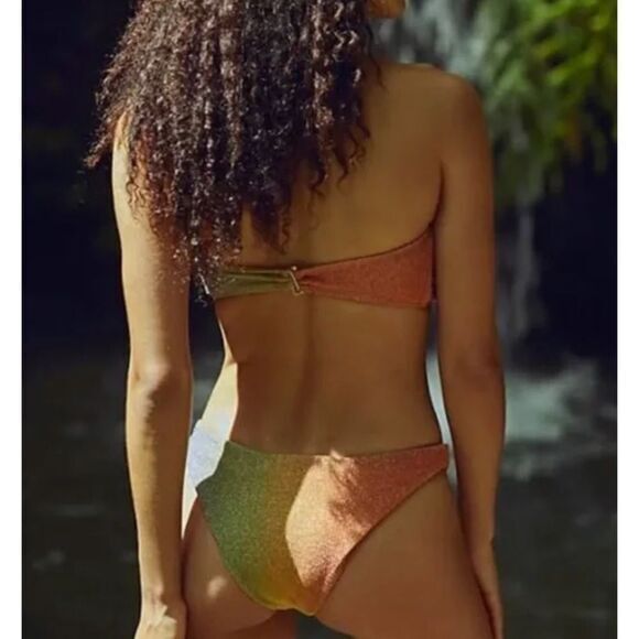 NEW‎ Beach Riot Free People desert ombre shine Bikini Swim Bottoms, size M - Picture 10 of 16